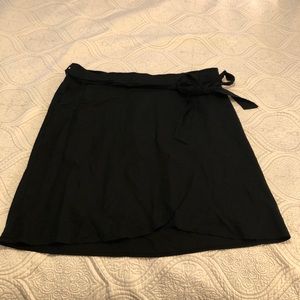 Ava & Viv linen wrap skirt w/tie belt. 3X